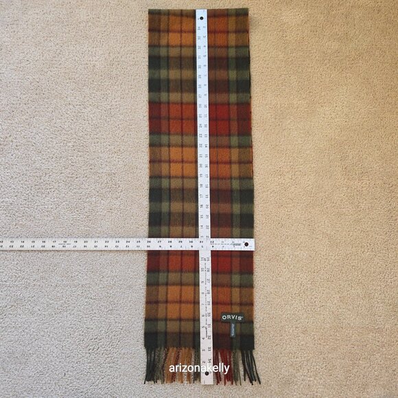 NWOT Orvis Lambswool Scarf in Autumn Plaid - Picture 5 of 8